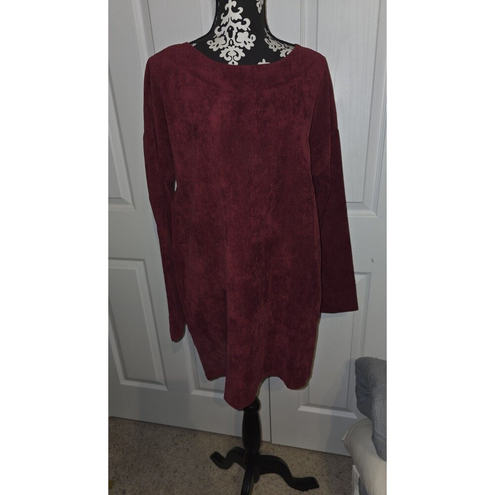Very j Corded velour Midi Burgundy Size M Women's Minimalist Soft Feminine Core